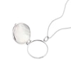 Thumbnail Image 2 of Sterling Silver Pink Mother Of Pearl Filigree Locket