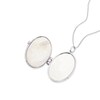 Thumbnail Image 1 of Sterling Silver Pink Mother Of Pearl Floral Oval Locket