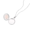 Thumbnail Image 1 of Sterling Silver Rose Quartz & Cubic Zirconia Locket