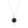 Thumbnail Image 1 of Sterling Silver Onyx & Cubic Zirconia Locket