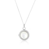Thumbnail Image 0 of Sterling Silver Mother Of Pearl & Cubic Zirconia Locket