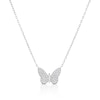 Thumbnail Image 1 of Sterling Silver Cubic Zirconia Butterfly Necklace