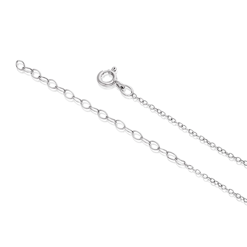 Main Image 3 of Sterling Silver Cubic Zirconia Flower Disc Pendant