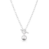 Thumbnail Image 1 of Sterling Silver Ball T-Bar Necklace