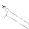 Thumbnail Image 3 of Sterling Silver Ball T-Bar Necklace