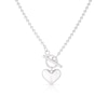Thumbnail Image 0 of Sterling Silver Heart T-Bar Pendant Necklace