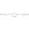 Thumbnail Image 2 of Sterling Silver Circle Paper Link Bracelet