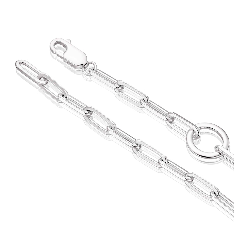 Main Image 3 of Sterling Silver Circle Paper Link Bracelet