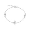 Thumbnail Image 1 of Sterling Silver Cubic Zirconia Bee & Honeycomb Bracelet