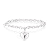 Thumbnail Image 1 of Sterling Silver Puff Heart Belcher Chain Bracelet