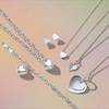 Thumbnail Image 3 of Sterling Silver Puff Heart Belcher Chain Bracelet