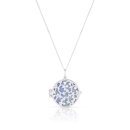 Sterling Silver Blue Sodalite Filigree Locket