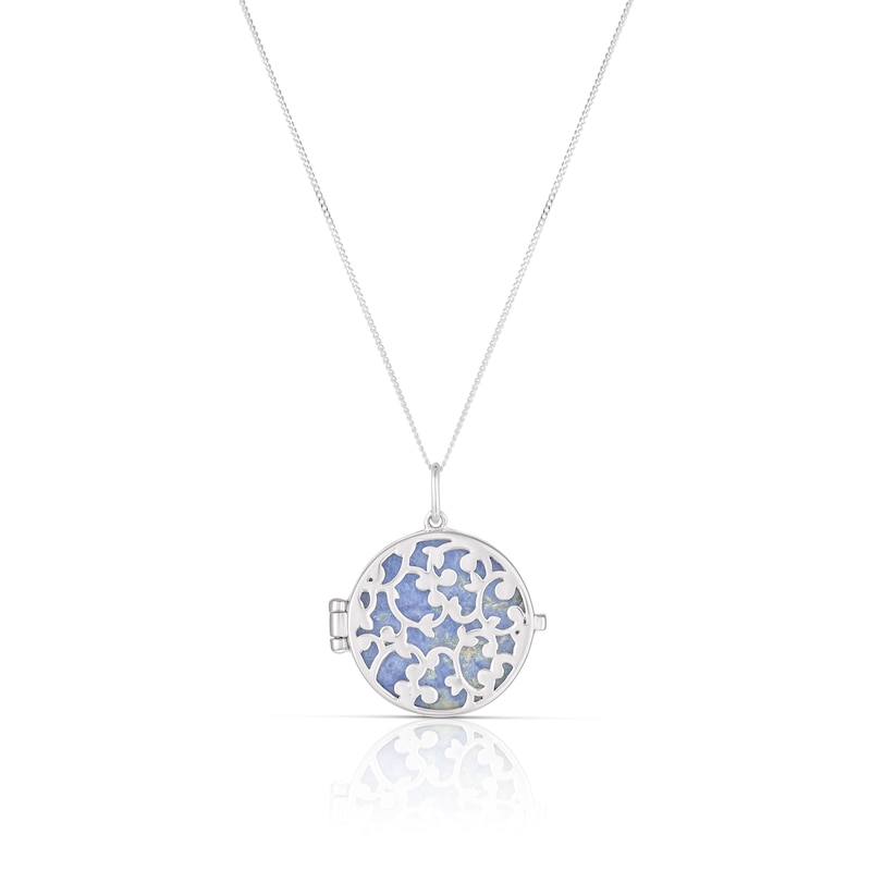 Main Image 1 of Sterling Silver Blue Sodalite Filigree Locket