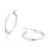 Thumbnail Image 1 of Sterling Silver Bevelled Edge Hoop Earrings 20mm