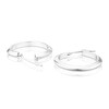 Thumbnail Image 2 of Sterling Silver Bevelled Edge Hoop Earrings 20mm