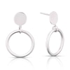 Thumbnail Image 1 of Sterling Silver Circle Disc Drop Earrings