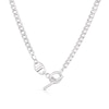 Thumbnail Image 1 of Sterling Silver T-Bar Curb Chain Necklace