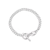 Thumbnail Image 0 of Sterling Silver T-Bar Curb Chain Bracelet