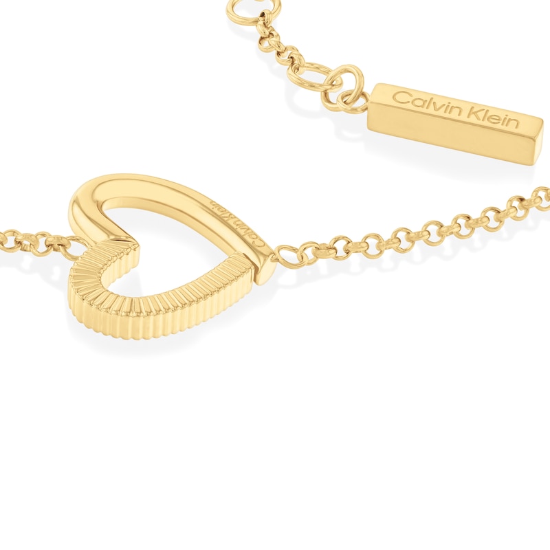 Main Image 2 of Calvin Klein Gold Tone Ion Plated Heart Bracelet