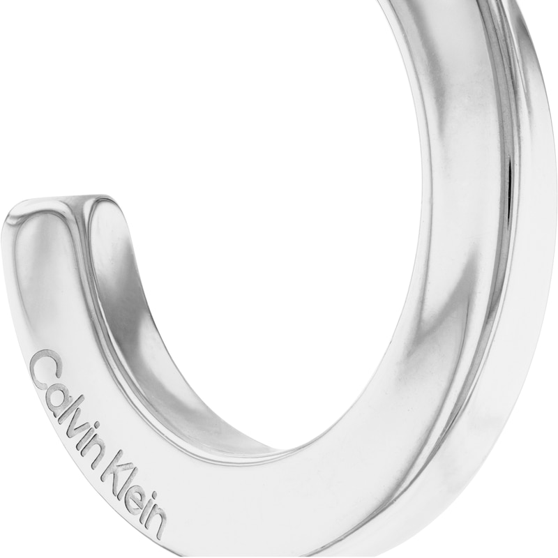 Main Image 2 of Calvin Klein Stainless Steel Twist Hoop Earrings