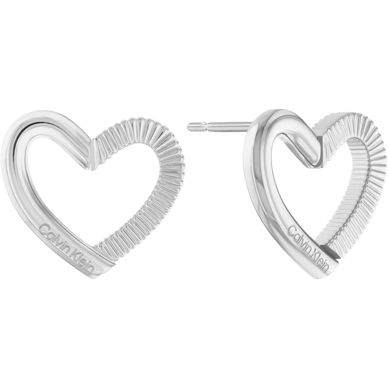 Calvin Klein Stainless Steel Stud Heart Earrings