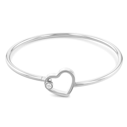 Tommy Hilfiger Stainless Steel Heart Detail Bangle