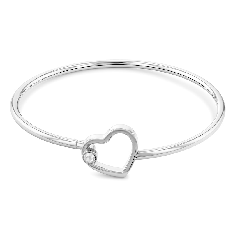 Tommy Hilfiger Stainless Steel Heart Detail Bangle