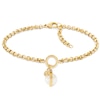 Thumbnail Image 0 of Tommy Hilfiger Gold Tone Pearl Charm Bracelet