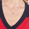 Thumbnail Image 1 of Tommy Hilfiger Enamel & Crystal Heart Necklace