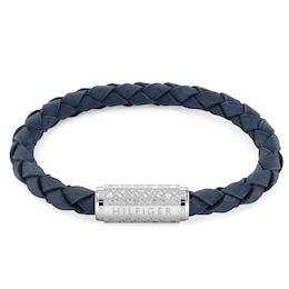 Tommy Hilfiger Men's Blue Suede Bracelet
