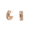 Thumbnail Image 0 of Olivia Burton Rose Gold Tone Crystal Hoop Earrings