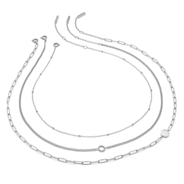 Olivia Burton Stainless Steel Stacking Necklaces