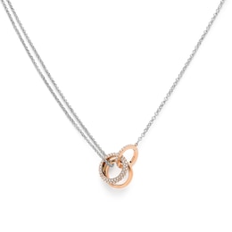 Olivia Burton Two-Tone Crystal Interlink Necklace