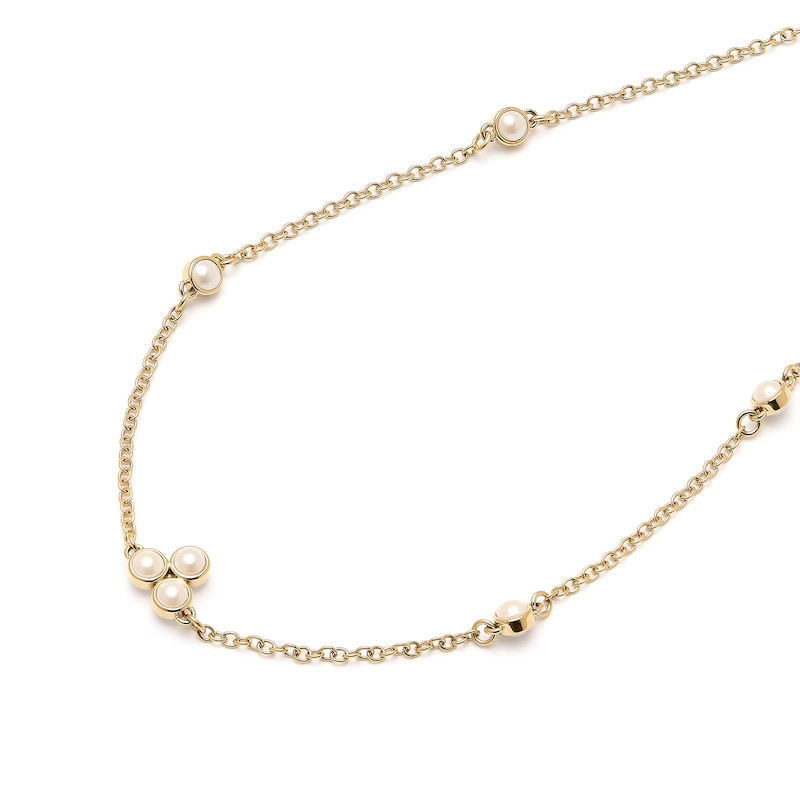 Main Image 3 of Olivia Burton Gold IP Pearl Cluster Necklace