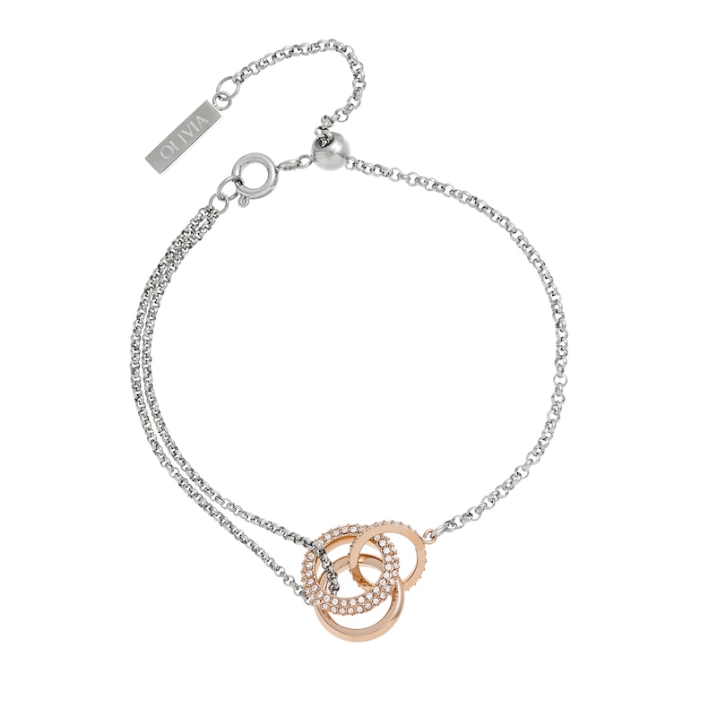 Main Image 1 of Olivia Burton Two-Tone Crystal Interlink Bracelet