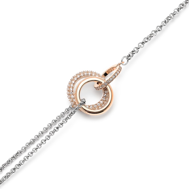 Main Image 2 of Olivia Burton Two-Tone Crystal Interlink Bracelet