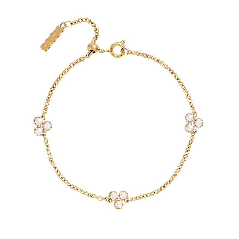 Main Image 1 of Olivia Burton Gold Tone Pearl Cluster Bracelet