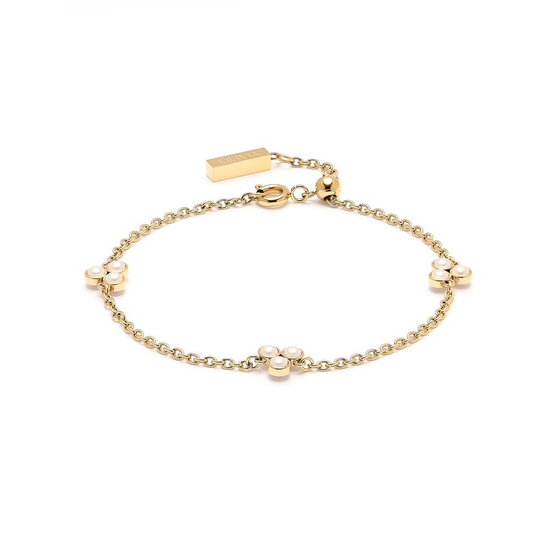 Main Image 3 of Olivia Burton Gold Tone Pearl Cluster Bracelet