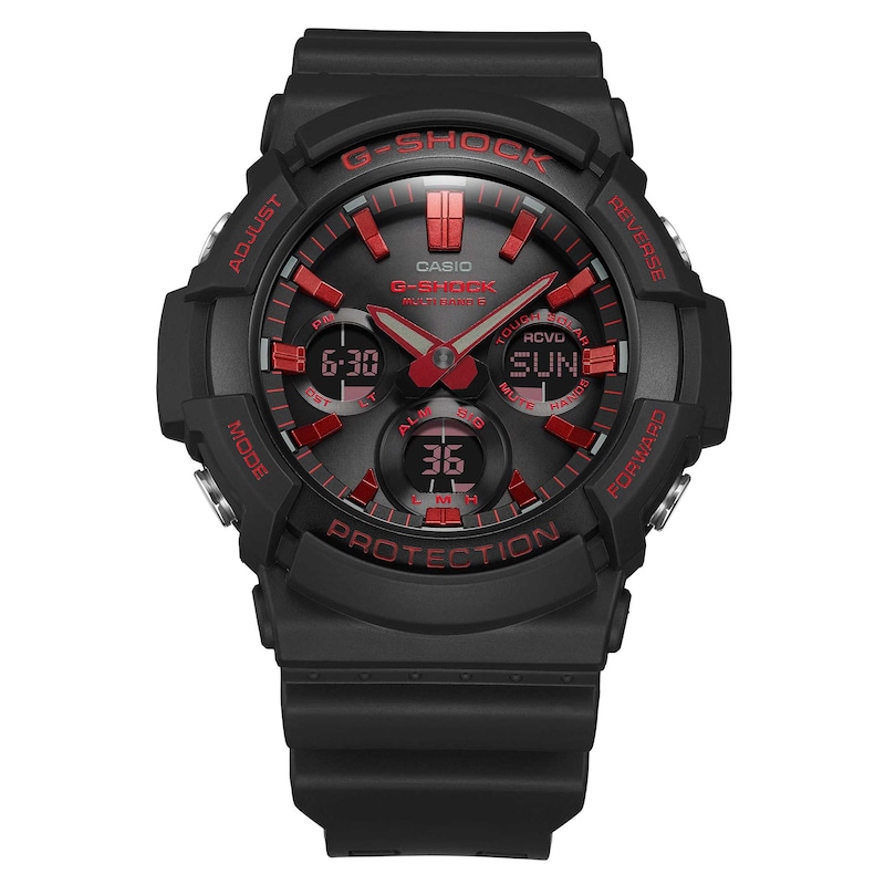 G-Shock GAW-100BNR-1AER Men's Ignite Red Exclusive Black Resin Strap Watch 