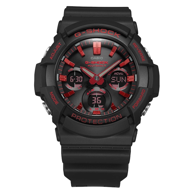 G-Shock GAW-100BNR-1AER Men's Ignite Red Exclusive Black Resin Strap Watch