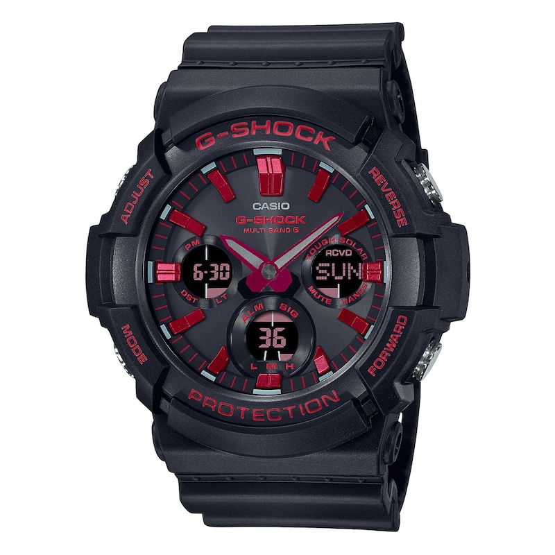 G-Shock GAW-100BNR-1AER Men's Ignite Red Exclusive Black Resin Strap Watch