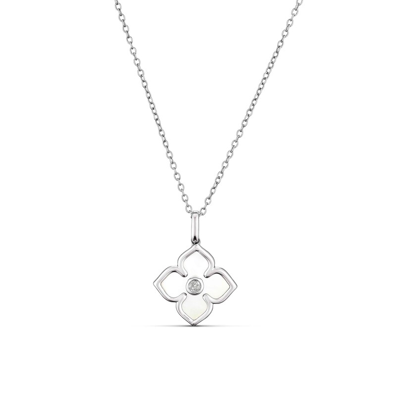 Sterling Silver 0.04ct Diamond Clover Pendant