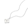 Thumbnail Image 1 of Sterling Silver 0.04ct Diamond Clover Pendant