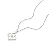 Thumbnail Image 1 of Sterling Silver 0.04ct Diamond Clover Pendant