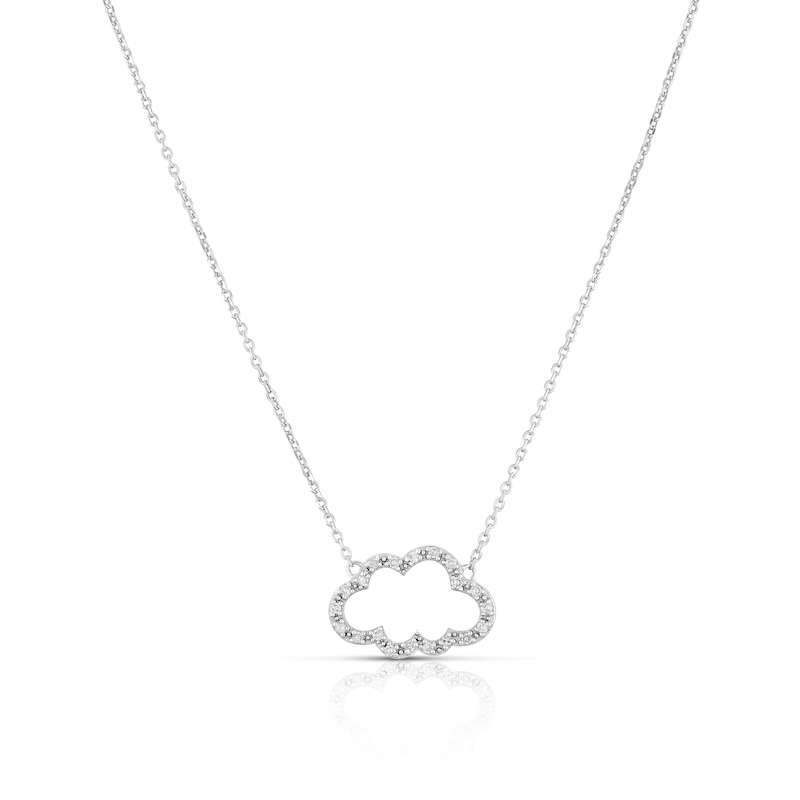 Sterling Silver 0.08ct Diamond Cloud Necklace