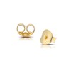 Thumbnail Image 1 of Sterling Silver & 18ct Gold Plated 0.05ct Diamond Moon Drop Earrings