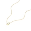 Thumbnail Image 1 of Sterling Silver Gold Vermeil 0.01ct Diamond MOP Moon & Star Necklace