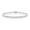 Thumbnail Image 1 of Sterling Silver Amethyst Bezel Set Tennis Bracelet