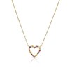 Thumbnail Image 1 of 9ct Yellow Gold Multi Stone Heart Pendant