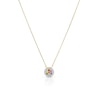 Thumbnail Image 1 of 9ct Yellow Gold Multi Stone & 0.07ct Diamond Halo Pendant